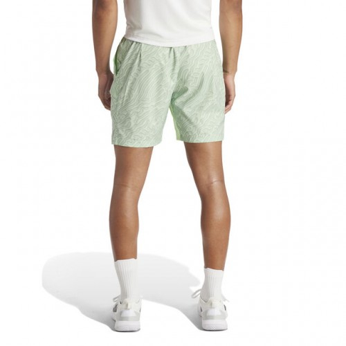 adidas A.O. Pro Ergo Short Pantaloni Scurti Tenis Barbati Verde deschis, Lime, Negru [3]