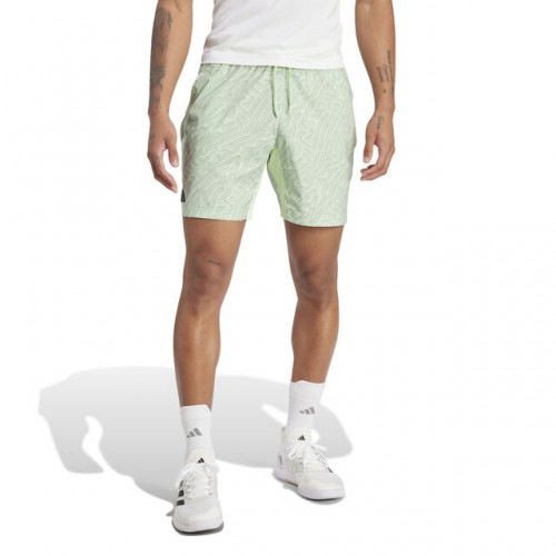 adidas A.O. Pro Ergo Short Pantaloni Scurti Tenis Barbati Verde deschis, Lime, Negru [2]