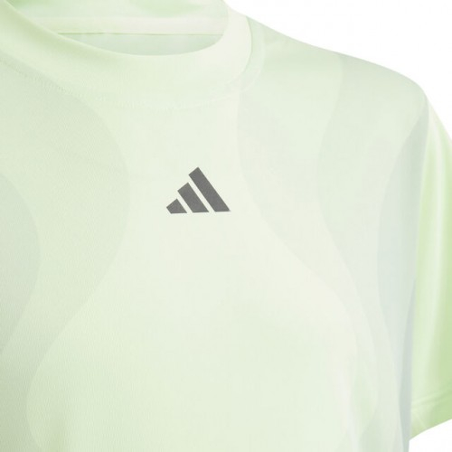 adidas A.O. Pro Tee Tricou Tenis Baieti (Copii) Verde deschis, Negru [3]