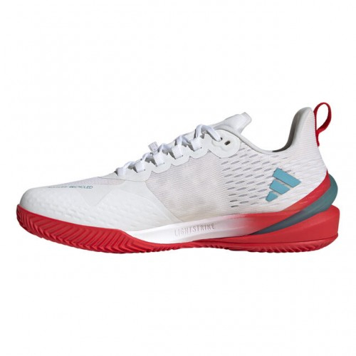 adidas adizero Cybersonic Clay Incaltaminte Tenis Zgura Barbati Alb, Portocaliu, Negru, Albastru [2]