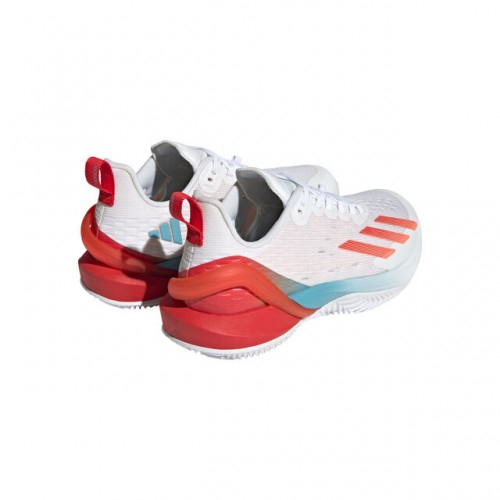 adidas Adizero Cybersonic Clay Incaltaminte Tenis Zgura Femei Alb, Portocaliu, Albastru [5]