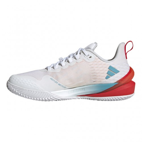 adidas Adizero Cybersonic Clay Incaltaminte Tenis Zgura Femei Alb, Portocaliu, Albastru [2]