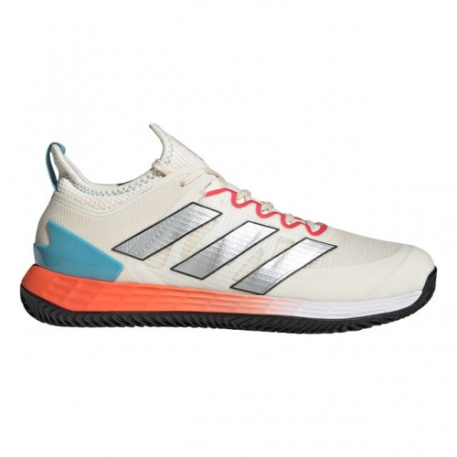 adidas Adizero Ubersonic 4.1 Clay Incaltaminte Tenis Zgura Barbati Alb, Argintiu, Portocaliu, Albastru [1]