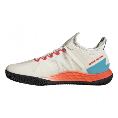 adidas Adizero Ubersonic 4.1 Clay Incaltaminte Tenis Zgura Barbati Alb, Argintiu, Portocaliu, Albastru [2]