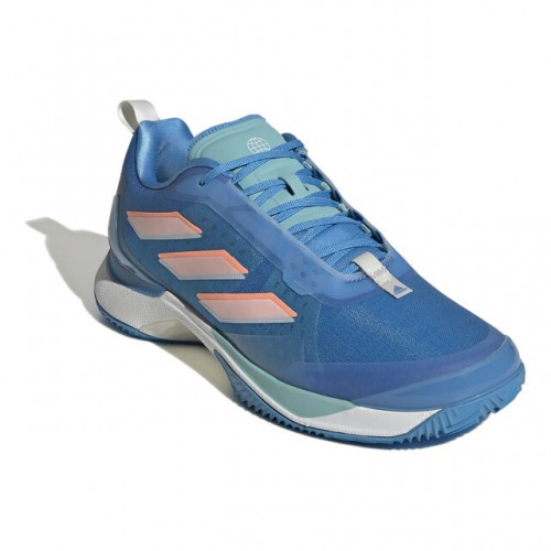 adidas Avacourt Clay Incaltaminte Tenis Zgura Femei Albastru, Alb, Portocaliu [4]