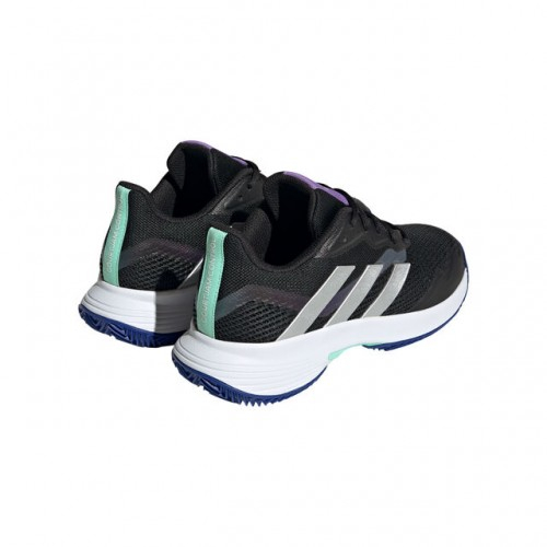 adidas Court Jam Control Clay Incaltaminte Tenis Zgura Femei Negru, Argintiu, Multicolor [5]