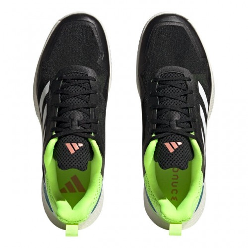 adidas Courtflash Speed All Court Incaltaminte Tenis Barbati Negru, Verde neon, Albastru petrol, Alb [3]