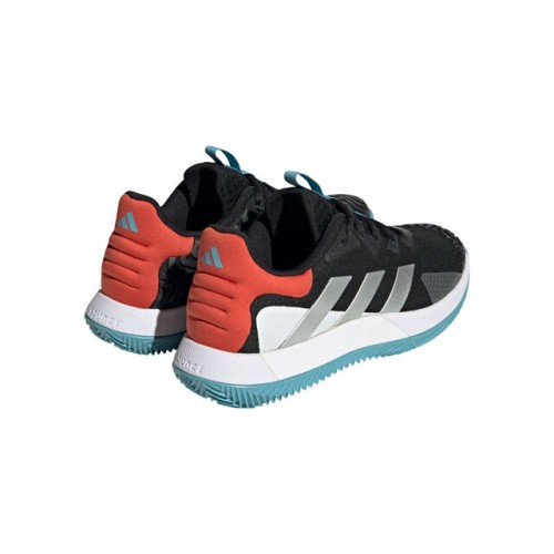 adidas SoleMatch Control Clay Incaltaminte Tenis Zgura Barbati Negru, Argintiu, Portocaliu, Albastru [5]