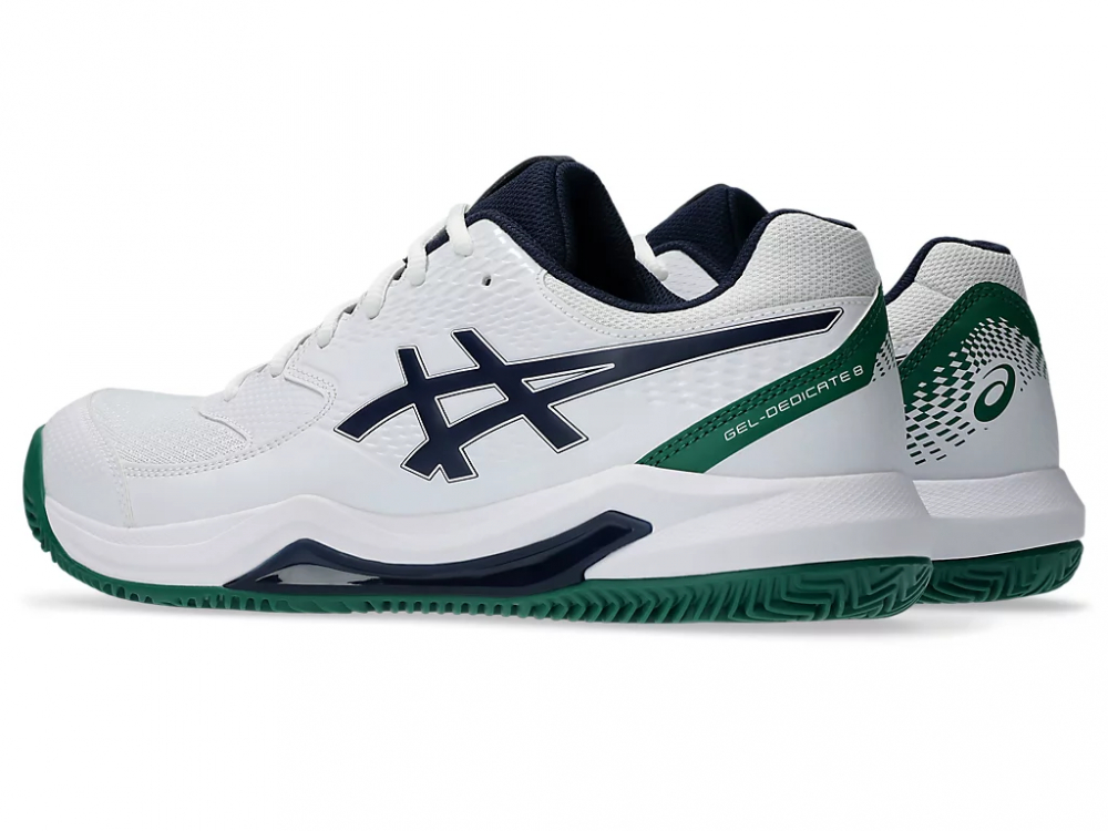 Asics Gel-Dedicate 8 Clay Incaltaminte Tenis Zgura Barbati Alb, Bleumarin, Verd [4]