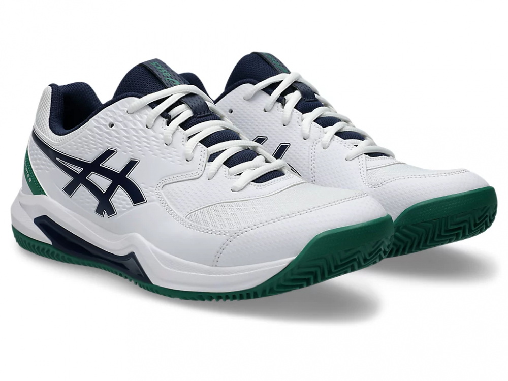 Asics Gel-Dedicate 8 Clay Incaltaminte Tenis Zgura Barbati Alb, Bleumarin, Verd [3]