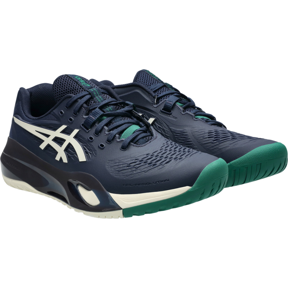 Asics Gel-Resolution X All Court Incaltaminte Tenis Barbati Bleumarin, Crem, Verde [3]