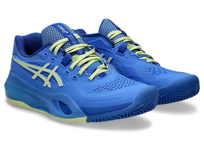 Asics Gel-Resolution X Clay Incaltaminte Tenis Zgura Femei Albastru, Verde lime [3]