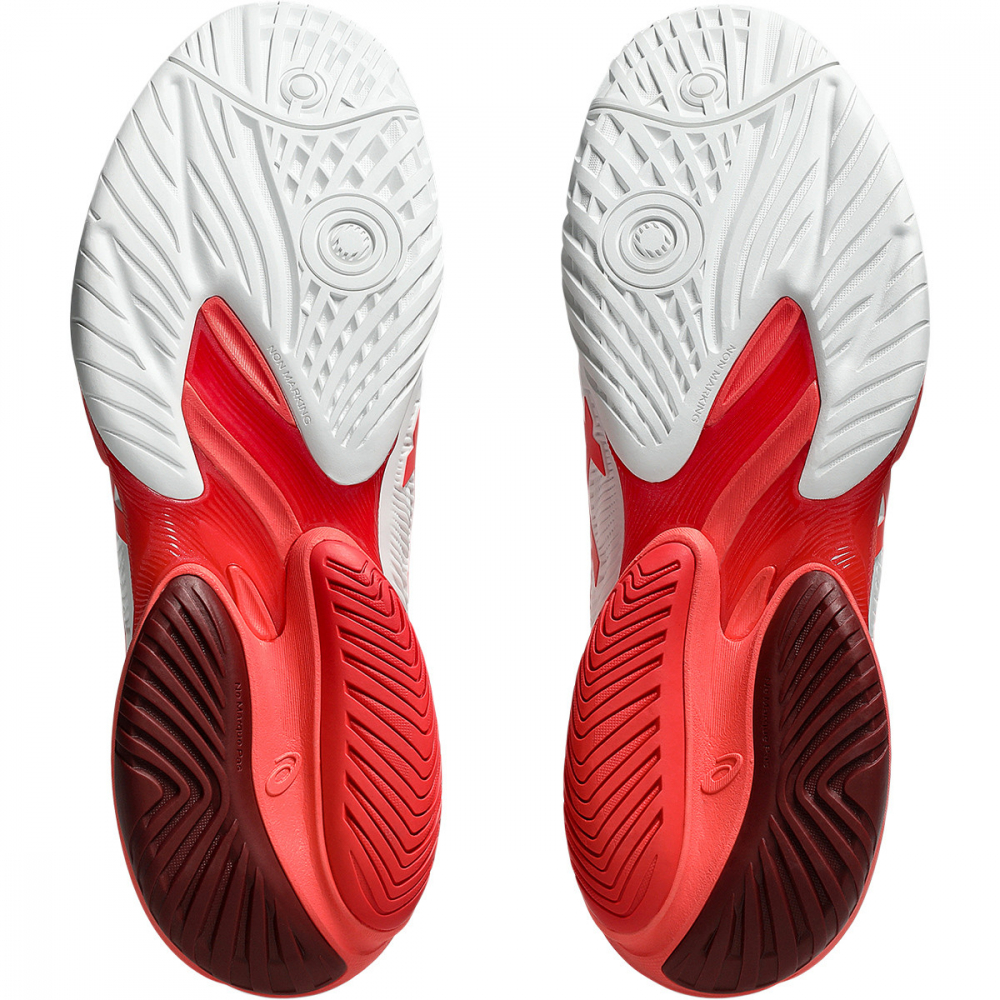 Asics Novak Djokovic Court FF 3 All Court Incaltaminte Tenis Barbati Alb, Rosu coral, Visiniu [6]