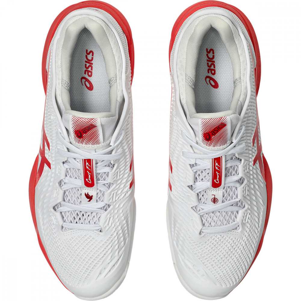 Asics Novak Djokovic Court FF 3 All Court Incaltaminte Tenis Barbati Alb, Rosu coral, Visiniu [5]