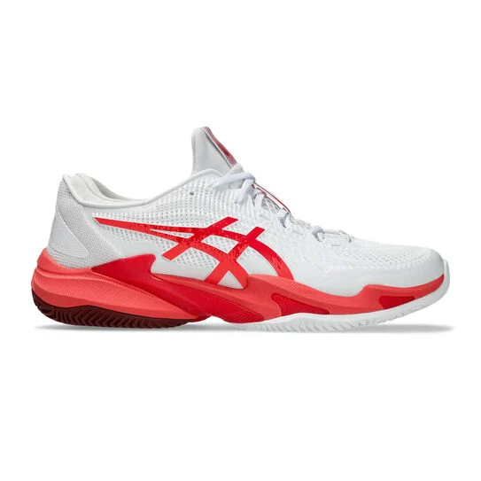 Asics Novak Djokovic Court FF 3 Clay Incaltaminte Tenis Zgura Barbati Alb, Rosu coral, Visiniu [1]