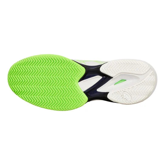 Asics Solution Speed FF 3 Clay Incaltaminte Tenis Zgura Barbati Alb, Verde neon, Bleumarin [4]
