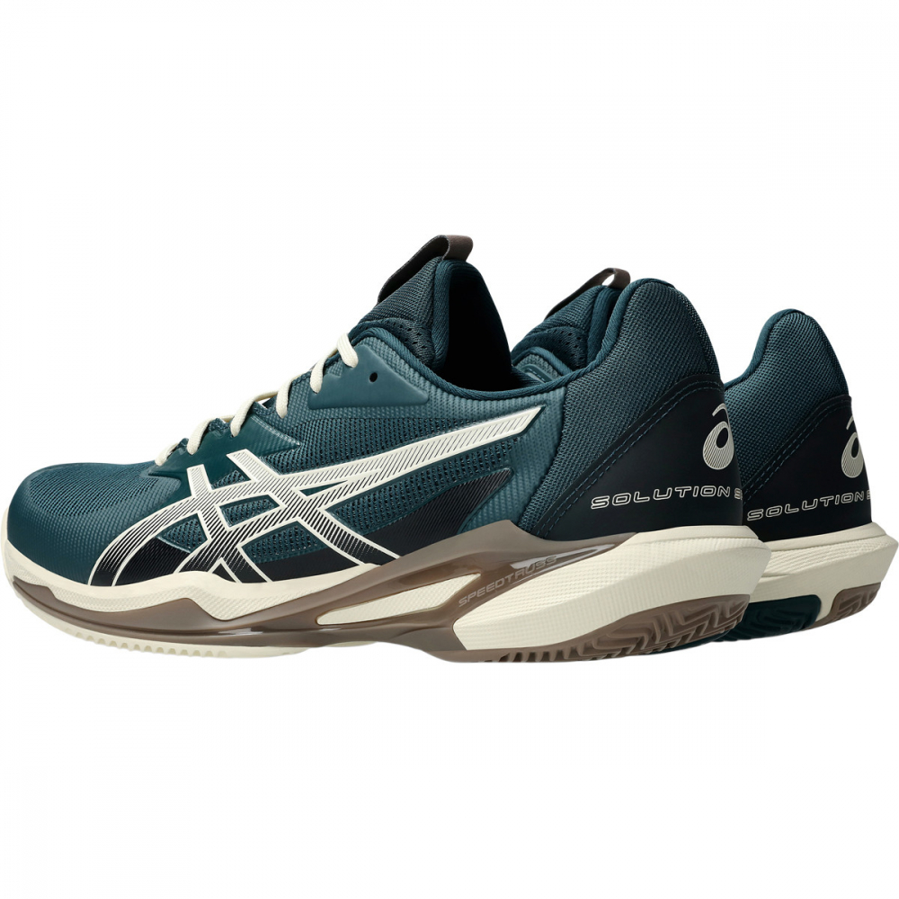 Asics Solution Speed FF 3 Clay Incaltaminte Tenis Zgura Barbati Verde inchis, Bej, Crem [4]