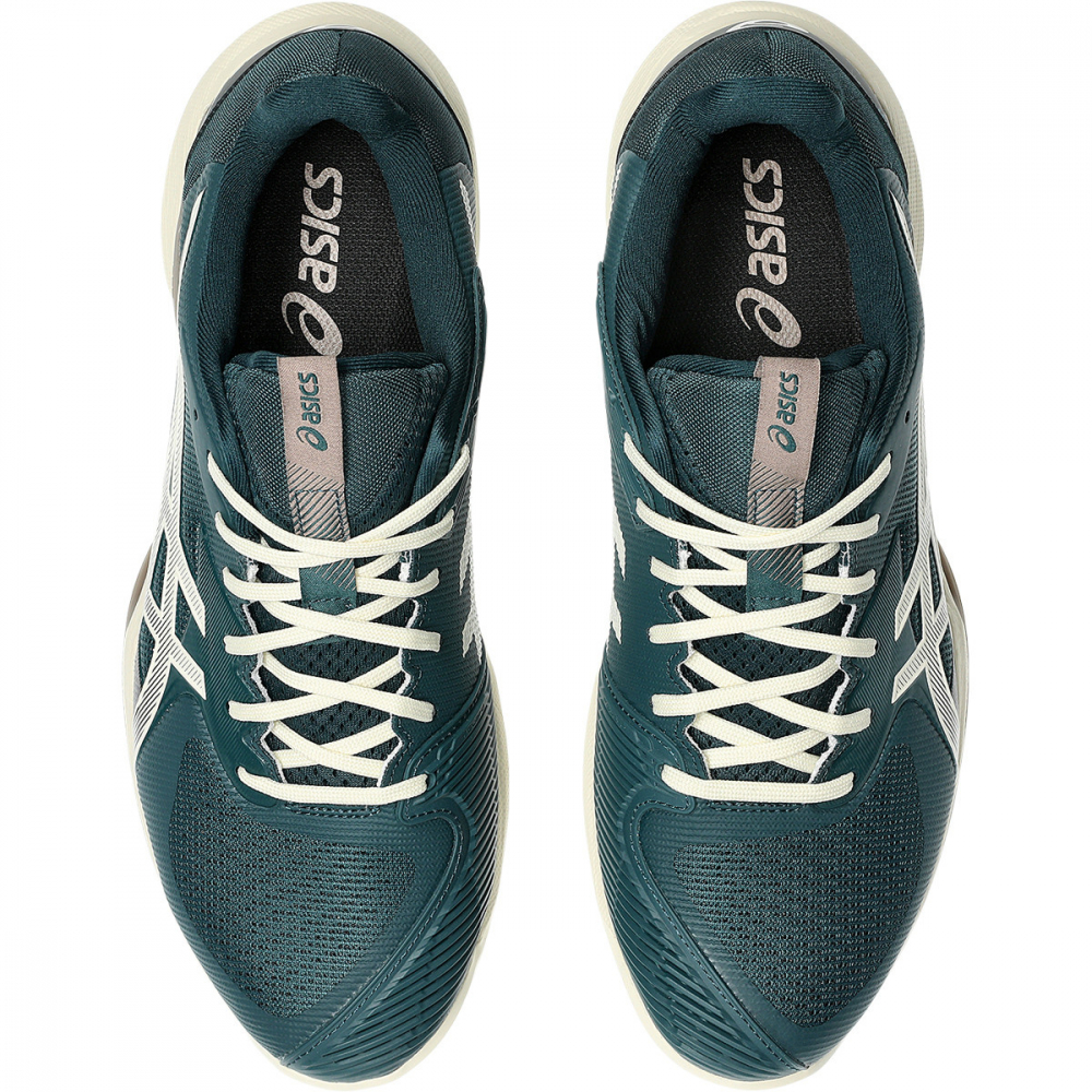 Asics Solution Speed FF 3 Clay Incaltaminte Tenis Zgura Barbati Verde inchis, Bej, Crem [5]