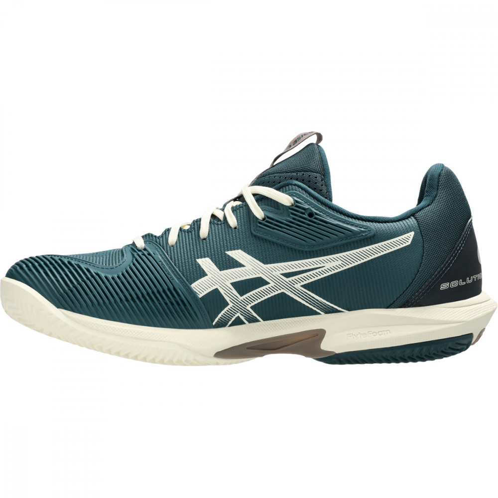 Asics Solution Speed FF 3 Clay Incaltaminte Tenis Zgura Barbati Verde inchis, Bej, Crem [2]