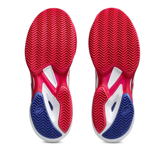 Asics Solution Speed FF 3 Clay Incaltaminte Tenis Zgura Femei Alb, Roz berry, Albastru [4]