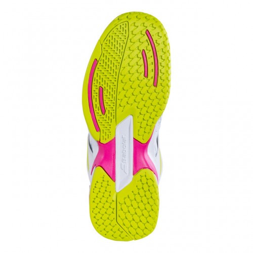 Babolat - Propulse All Court Incaltaminte Tenis Jr. Fete Alb/Gri/Roz/Galben [3]