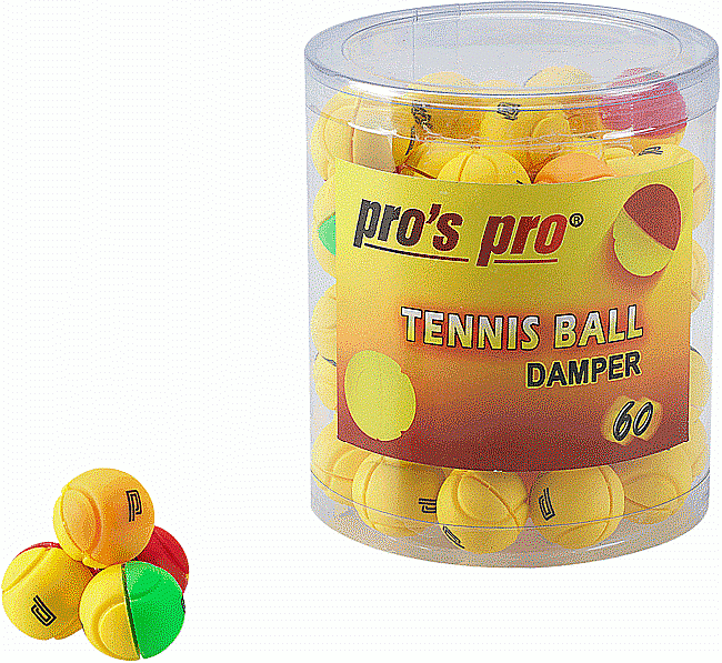 Pro's Pro Tennis Ball Damper Cutie 60 Buc. Antivibratoare Minge Tenis Galben, Multicolor [1]