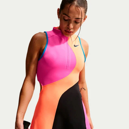 Nike A.O. Court Dri-Fit Slam Rochie Tenis Femei Roz, Multicolor [4]