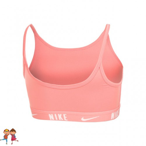 Nike Big Kids Sport-BH Bustiera Fete (Copii) Roz, Alb [2]