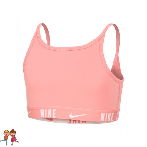 Nike Big Kids Sport-BH Bustiera Fete (Copii) Roz, Alb [1]