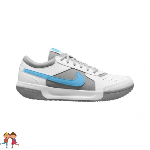 Nike Court Zoom Lite 3 All Court Incaltaminte Tenis Unisex Copii Alb, Gri, Albastru turcoaz [1]