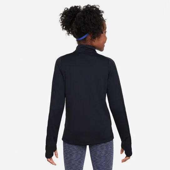 Nike Dri-Fit Half-Zip Longsleeve Bluza Tenis Fete Negru, Alb [5]