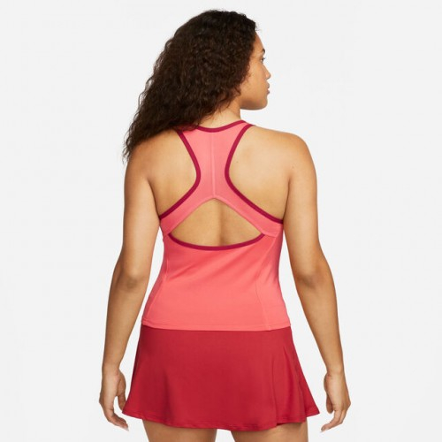 Nike N.Y. Dri-Fit Court Slam Solid Tank-Top Maieu Tenis Femei Roz coral, Visiniu, Alb [6]