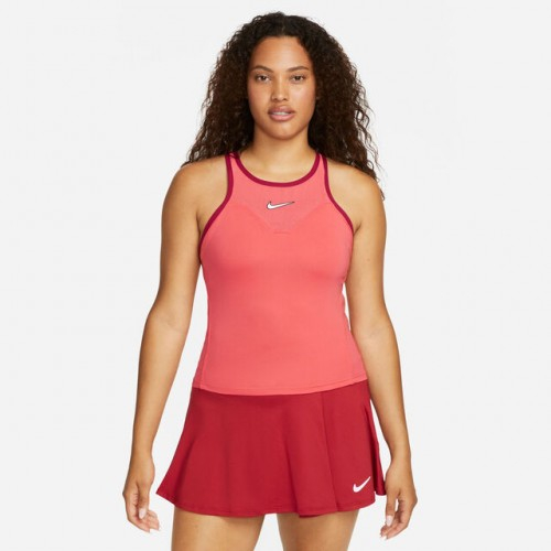 Nike N.Y. Dri-Fit Court Slam Solid Tank-Top Maieu Tenis Femei Roz coral, Visiniu, Alb [5]