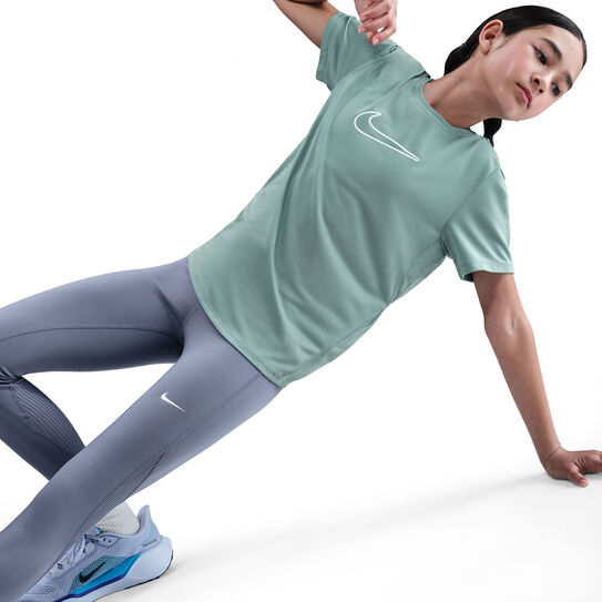 Nike One STD Tee Tricou Tenis Fete Verde, Alb [5]