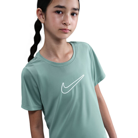 Nike One STD Tee Tricou Tenis Fete Verde, Alb [3]