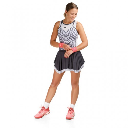 Nike R.G. Dri-Fit Court Slam Tank Top Maieu Tenis Femei Violet deschis, Gri inchis, Negru [3]