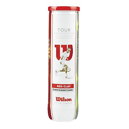Mingi tenis - Wilson-Set 4 Mingi Tenis Pentru Zgura Tour Red