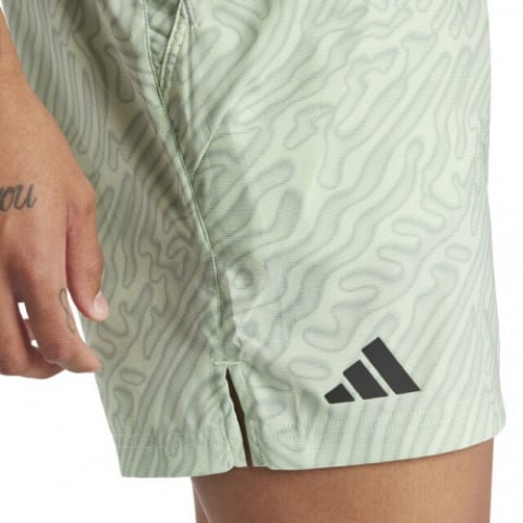 adidas A.O. Pro Ergo Short Pantaloni Scurti Tenis Barbati Verde deschis, Lime, Negru [4]