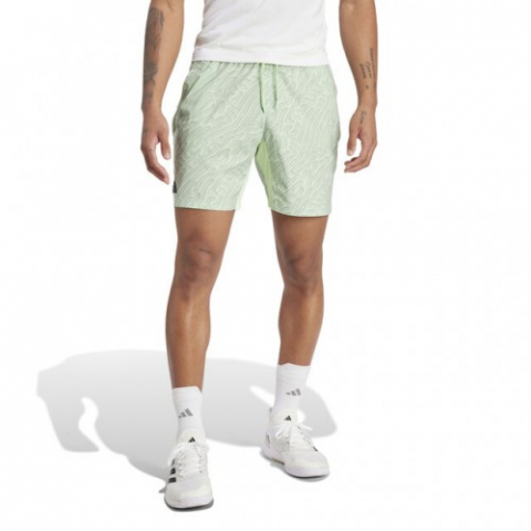 adidas A.O. Pro Ergo Short Pantaloni Scurti Tenis Barbati Verde deschis, Lime, Negru [1]