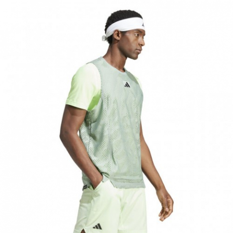 adidas A.O. Pro Mesh Layering Tee Tricou Tenis Barbati Verde deschis, Lime, Negru [3]