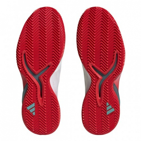 adidas adizero Cybersonic Clay Incaltaminte Tenis Zgura Barbati Alb, Portocaliu, Negru, Albastru [3]