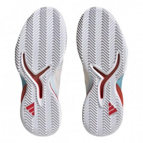 adidas Adizero Cybersonic Clay Incaltaminte Tenis Zgura Femei Alb, Portocaliu, Albastru [3]