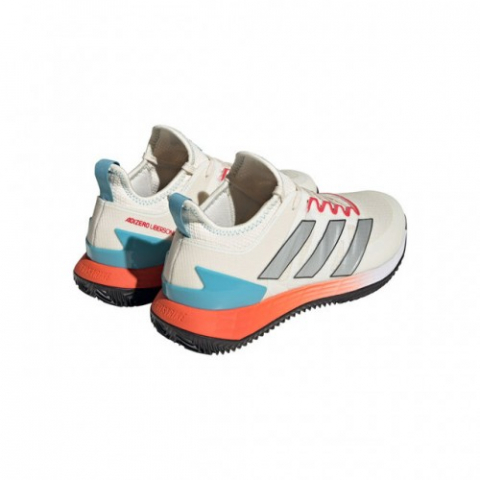 adidas Adizero Ubersonic 4.1 Clay Incaltaminte Tenis Zgura Barbati Alb, Argintiu, Portocaliu, Albastru [4]