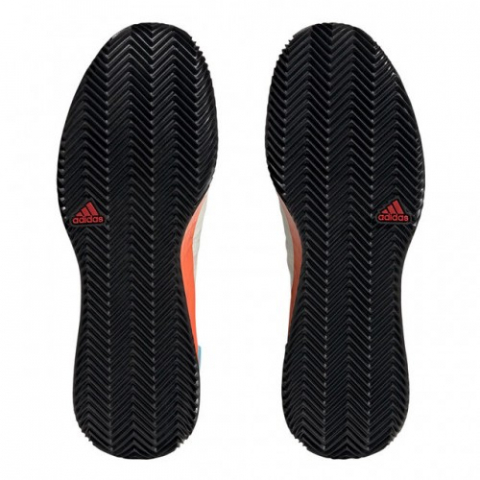 adidas Adizero Ubersonic 4.1 Clay Incaltaminte Tenis Zgura Barbati Alb, Argintiu, Portocaliu, Albastru [3]