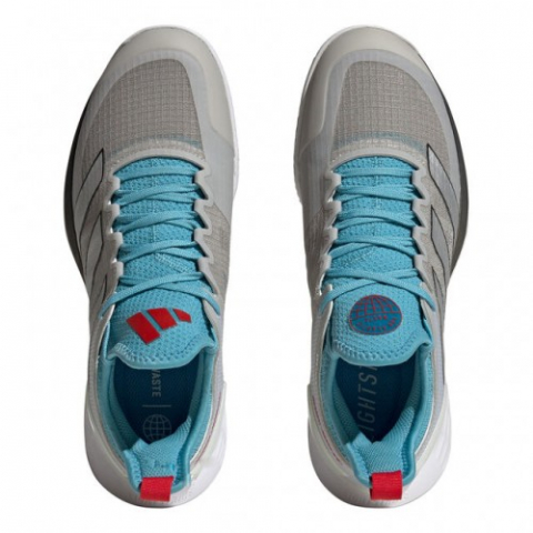 adidas Adizero Ubersonic 4.1 Clay Incaltaminte Tenis Zgura Femei Gri, Albastru turcoaz, Argintiu, Rosu [2]