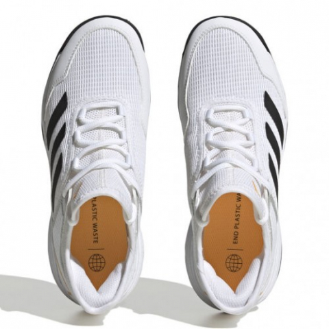 adidas Adizero Ubersonic 4 Jr. All Court Incaltaminte Tenis Unisex Copii Alb, Negru, Galben [2]