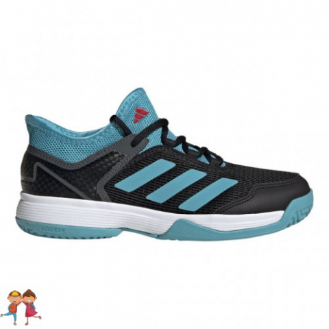 Adidas - adidas Adizero Ubersonic 4 Jr. All Court Incaltaminte Tenis Unisex Copii Alb, Negru, Albastru fumuriu, rosu