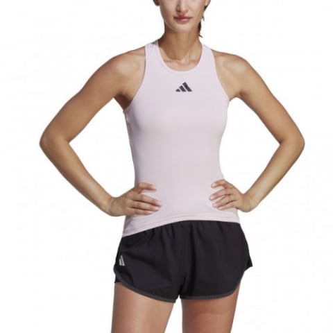 adidas Club Tank Top Maieu Tenis Femei Roz deschis, Negru [1]