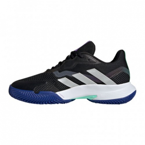 adidas Court Jam Control Clay Incaltaminte Tenis Zgura Femei Negru, Argintiu, Multicolor [1]