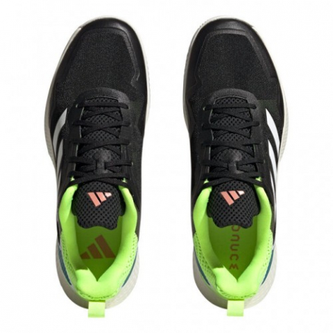 adidas Courtflash Speed All Court Incaltaminte Tenis Barbati Negru, Verde neon, Albastru petrol, Alb [2]